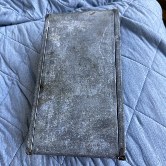 Vintage Galvanized Bin Drawer Planter Parts Box Rectangle 11 X 6 Rusty Farmhouse - Picture 6 of 6